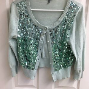 Charlotte Russe Sequin Crop Sweater
